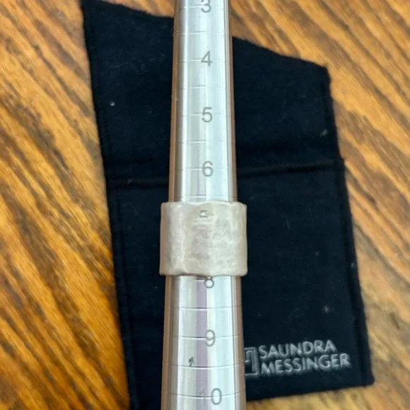 Saundra Messinger Sterling Silver w/Diamond Ring - Picture 7 of 7